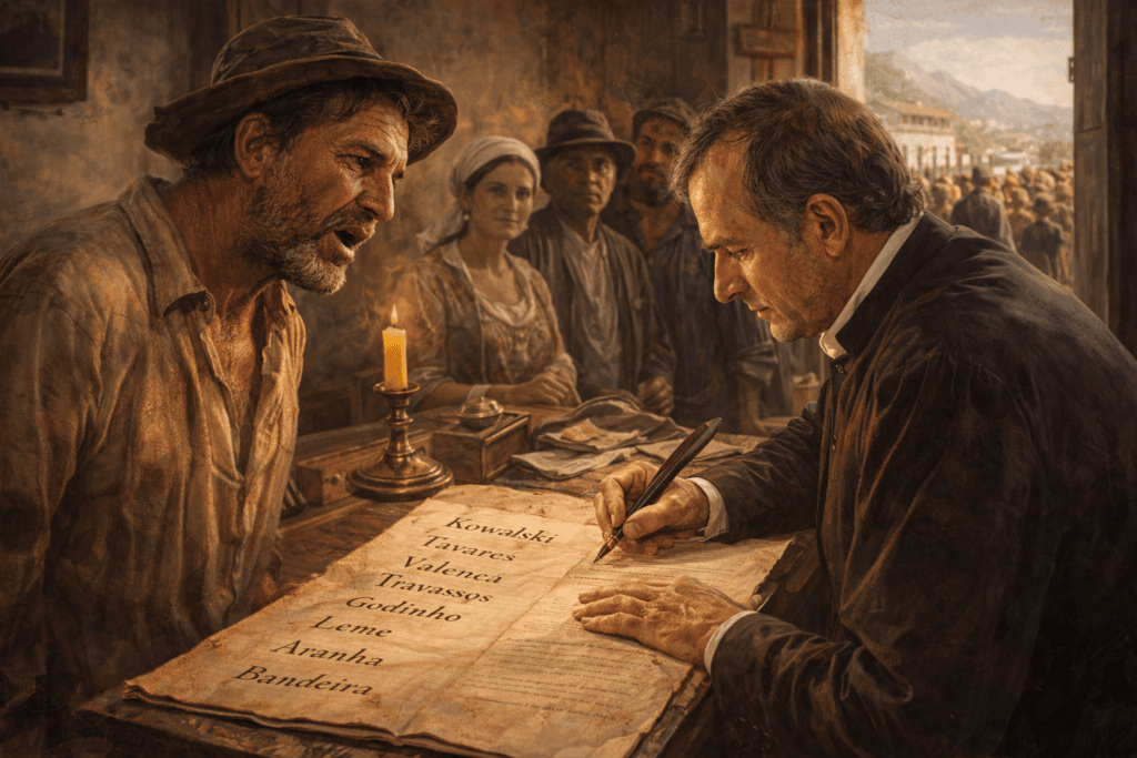 sobrenomes e ocupação do Brasil