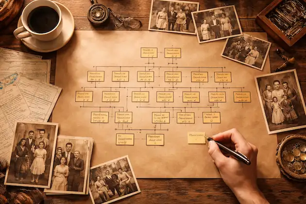 como montar arvore genealogica