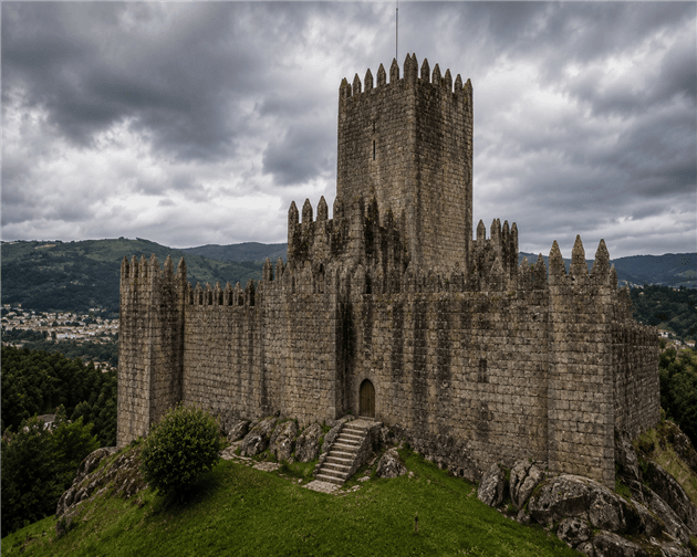 Castelo medieval de Guimarães em Portugal, região onde está documentado o solar da família Costa