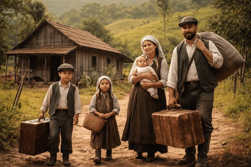 Imigrantes com sobrenomes do leste europeu chegando ao Brasil no início do século XX