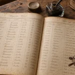 Sobrenomes argentinos registrados em um livro de registro civil do fim do século 19