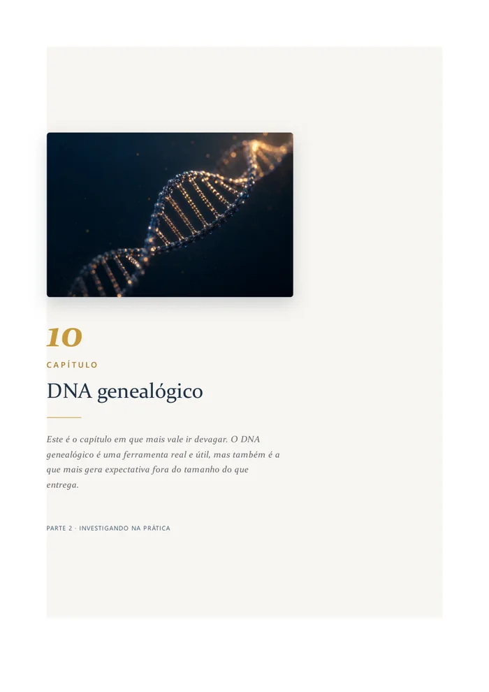 Abertura do capítulo sobre DNA genealógico